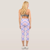 Leggings Capri Plaid bleu rose jaune (Verso)