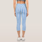 Leggings Capri Plaid de buffle bleu et blanc (Verso)