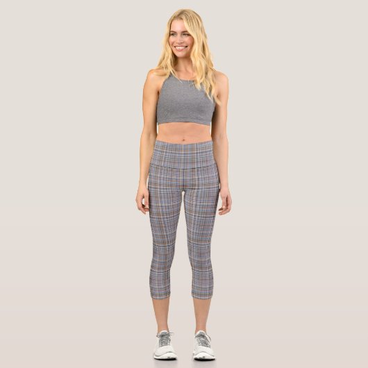 Leggings Capri Plaid Décoratif (Recto)