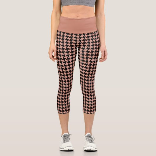 Leggings Capri Plaid en laiton séquoia d'antiquité (Recto)