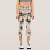 Leggings Capri Plaid Jaune Plutôt Brown (Recto)