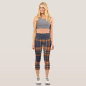 Leggings Capri Plaid rustique Noël/hiver (Recto)