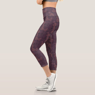 Leggings Capri Plan du Citrouille d'automne Capri Leggins - viole