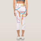 Leggings Capri Plan du métro de la ville (Verso)