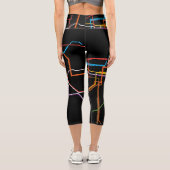 Leggings Capri Plan du métro de la ville (Verso)