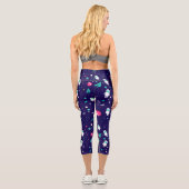 Leggings Capri Planètes de fusées astronautes (Verso)