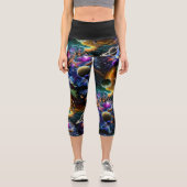 Leggings Capri Planètes et étoiles de Galaxy (Recto)