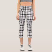 Leggings Capri Plaqué noir et blanc classique (Recto)