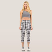 Leggings Capri Plaqué noir et blanc classique (Recto)
