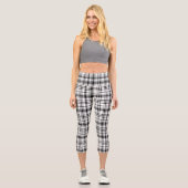 Leggings Capri Plaqué noir et blanc classique (Recto)