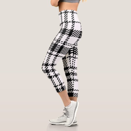 Leggings Capri Plaqué noir et blanc classique (Gauche)