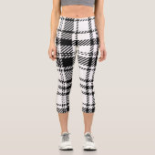 Leggings Capri Plaqué noir et blanc classique (Recto)