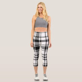 Leggings Capri Plaqué noir et blanc classique (Recto)