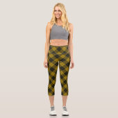 Leggings Capri Plaque noire jaune tartan MacLeod (Recto)
