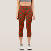 Leggings Capri Plaque vert rouge de tartan MacGregor (Recto)