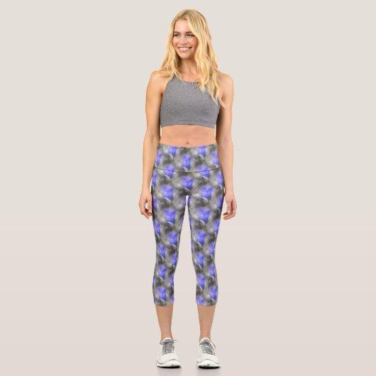Leggings Capri Plaques Blue Gentian (Recto)