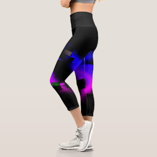Leggings Capri Plasma Glitch Noir