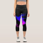Leggings Capri Plasma Glitch Noir (Recto)