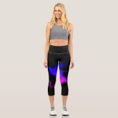 Leggings Capri Plasma Glitch Noir (Recto)