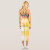 Leggings Capri Plat blanc et jaune moderne (Verso)