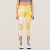 Leggings Capri Plat blanc et jaune moderne (Recto)
