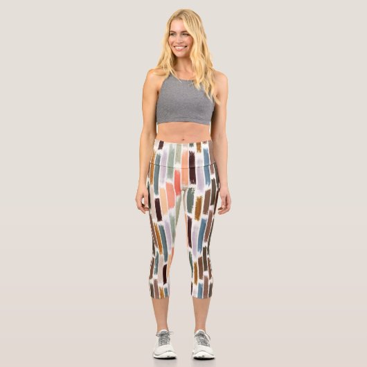 Leggings Capri Pluie de couleurs 2 (Recto)