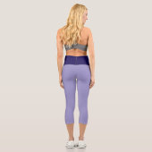 Leggings Capri "PLUM PURRFRCT" Custom High-Waisted Capri Pants (Verso)