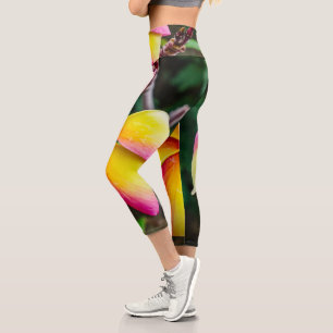 Leggings Capri Plumeria rubra