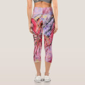Leggings Capri Plumes au rose (Verso)