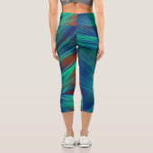 Leggings Capri Plumes Phoenix abstraites (Verso)