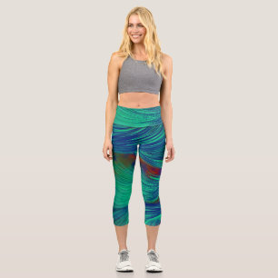 Leggings Capri Plumes Phoenix abstraites