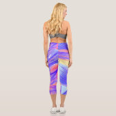 Leggings Capri Plumes Phoenix abstraites (Verso)