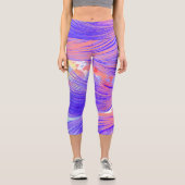 Leggings Capri Plumes Phoenix abstraites (Recto)