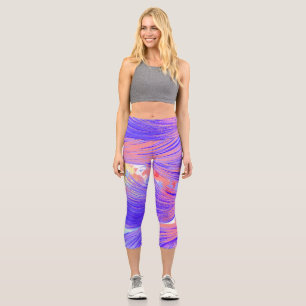 Leggings Capri Plumes Phoenix abstraites