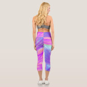 Leggings Capri Plumes Phoenix abstraites (Verso)
