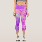 Leggings Capri Plumes Phoenix abstraites (Recto)