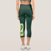 Leggings Capri Pochette de sérum Matcha avec conception cardiaque (Verso)