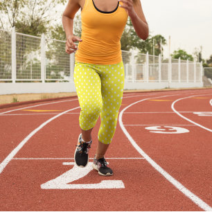 Leggings Capri Point Polka Jaune