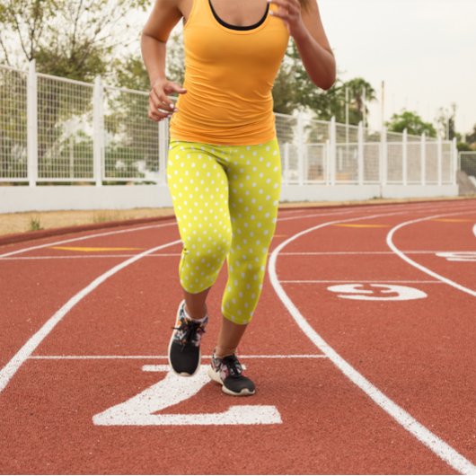 Leggings Capri Point Polka Jaune