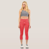 Leggings Capri Point Polka rouge (Recto)