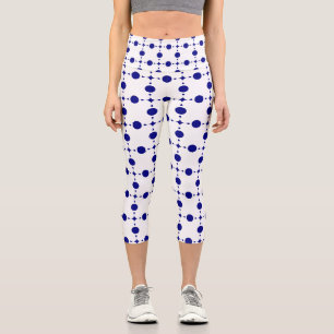 Leggings Capri Points bleus de marine, Motif à pois, Pois