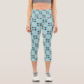 Leggings Capri Points bleus et oranges 4 (Recto)