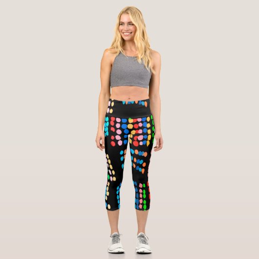 Leggings Capri Points colorés (Recto)