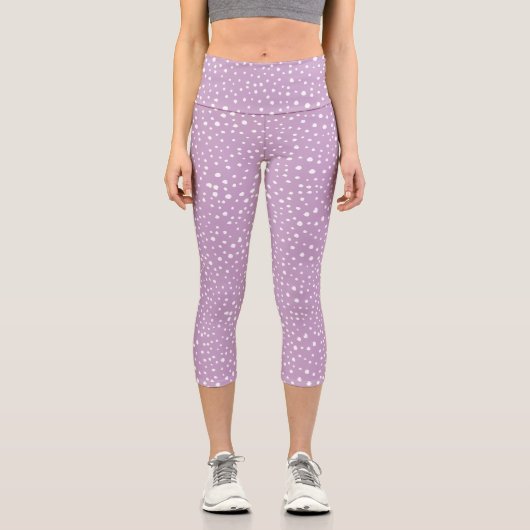 Leggings Capri Points Dalmatiens Lilac, Points Dalmatiens, Pots D (Recto)