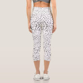 Leggings Capri Points dalmatiens, Points dalmatiens, Noir et Blan (Verso)