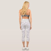 Leggings Capri Points dalmatiens, Points dalmatiens, Noir et Blan (Verso)