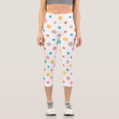 Leggings Capri Points d'aquarelle multicolore (Recto)