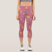 Leggings Capri Points d'aquarelle multicolore 5 (Recto)