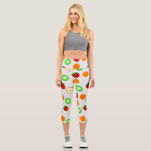 Leggings Capri points de fruits à la pomme de fraise kiwi