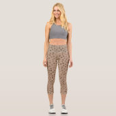 Leggings Capri points de lin rustique moderne tribu de mariée cap (Recto)